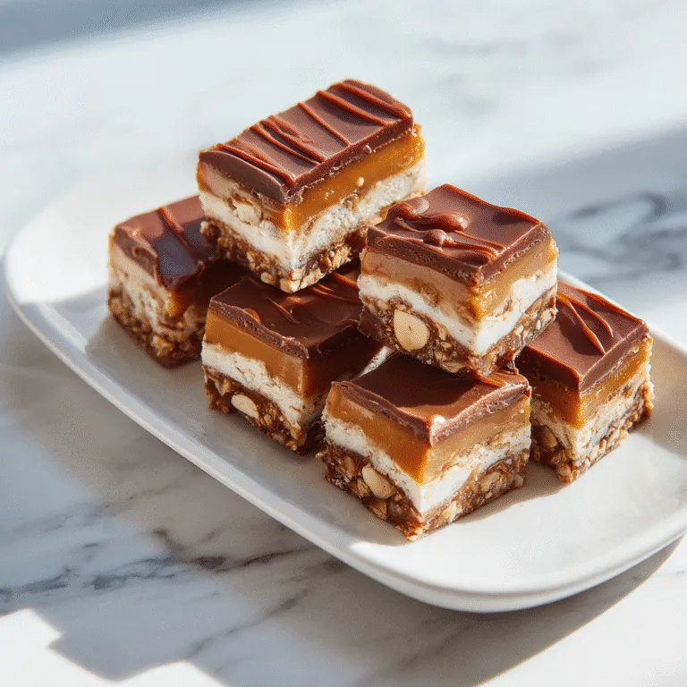 Homemade Vegan Snickers Bars