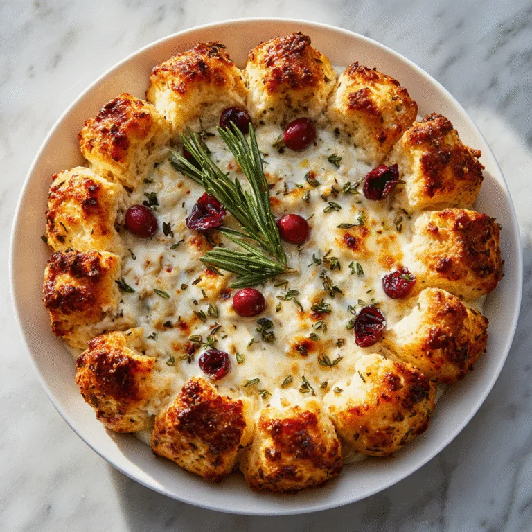 Baked Biscuit Wreath Dip – A Show-Stopping Holiday Appetizer