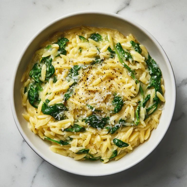 Creamy Garlic Parmesan Orzo for an Easy, Comforting Dinner