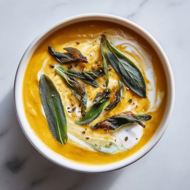 Sage Roasted Butternut Squash Soup for Cozy Fall Nights