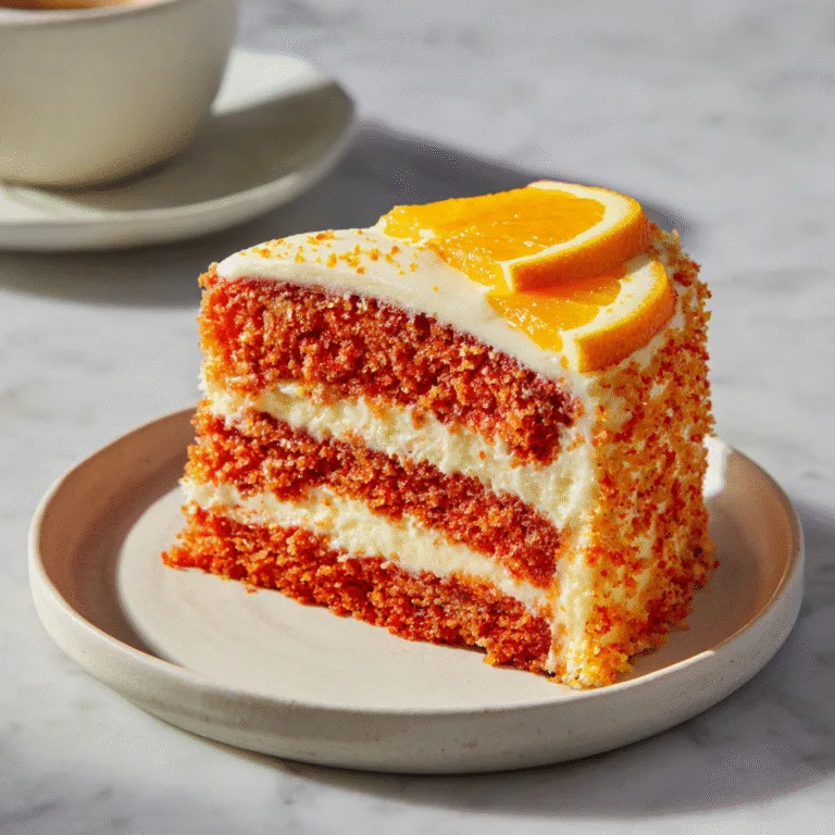 Orange Velvet Cake with Orange Cream Cheese Frosting – A Citrus Twist on a Southern Classic