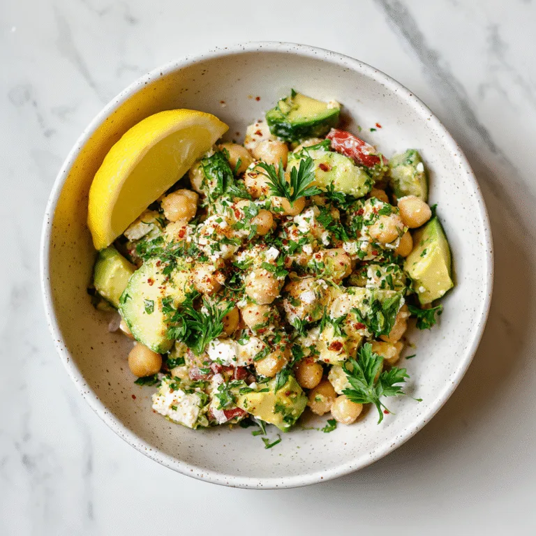 Chickpea Feta Avocado Salad: A Refreshing Mediterranean Delight