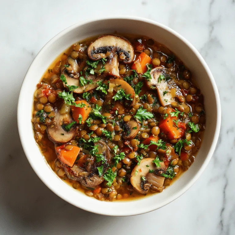 Vegan Lentil Mushroom Stew: Hearty Plant-Based Comfort Food for Every Season