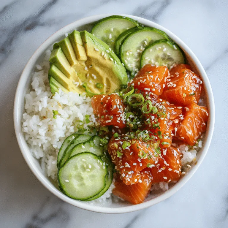 Salmon Poke Bowl – A Fresh, Flavor-Packed Bowl of Happiness