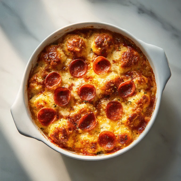 Bubble Up Biscuit Pizza Casserole (Easy Weeknight Dinner) – Cheesy, Cozy, and Crowd-Pleasing