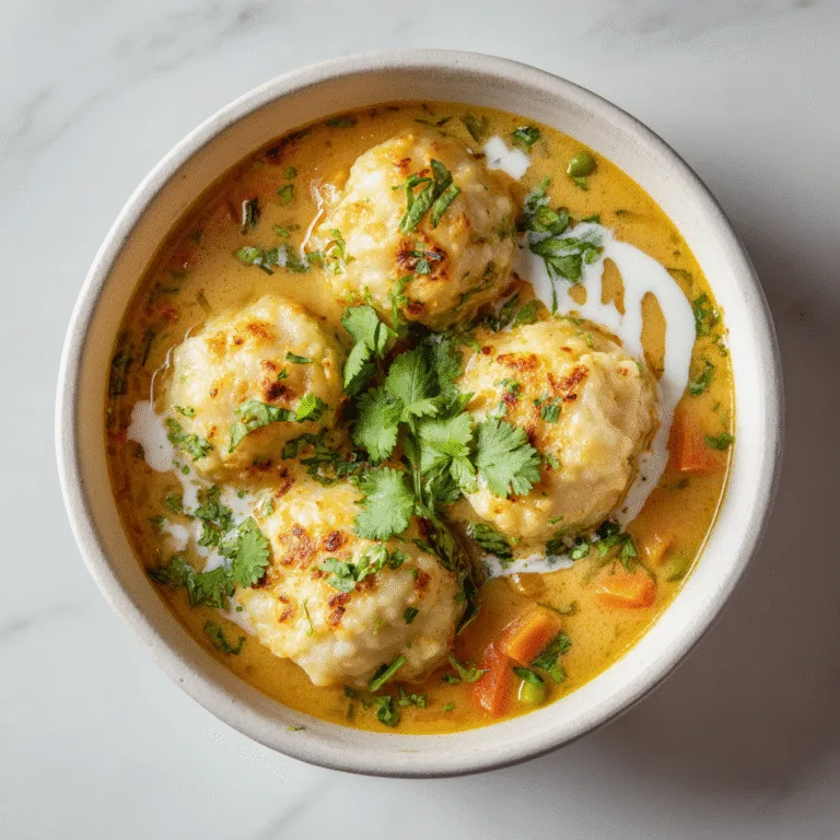 Coconut Curry Soup with Dumplings for Cozy, Flavor-Packed Meals