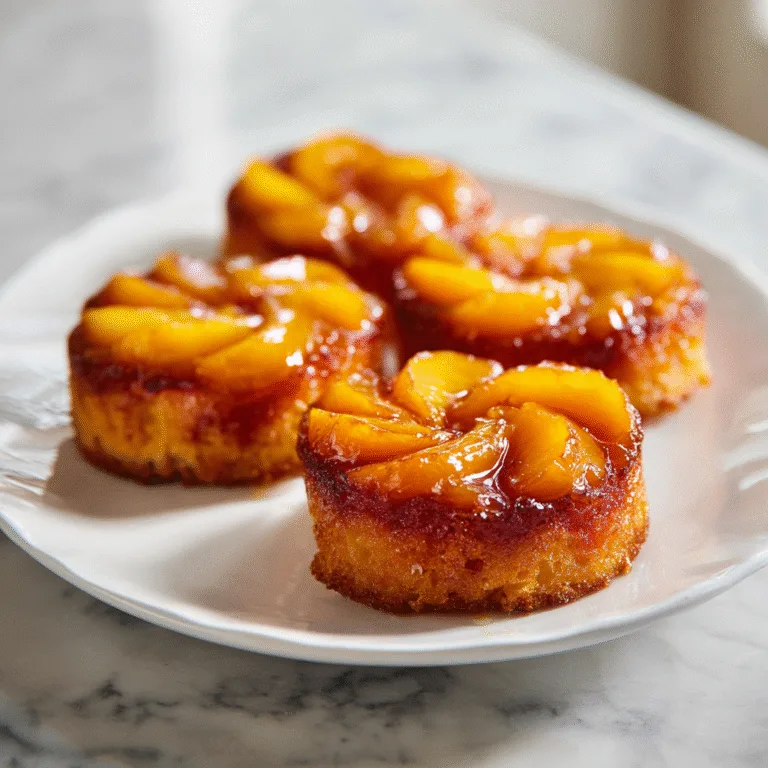 Peach Upside Down Mini Cakes (Juicy, Golden & Perfectly Portioned)