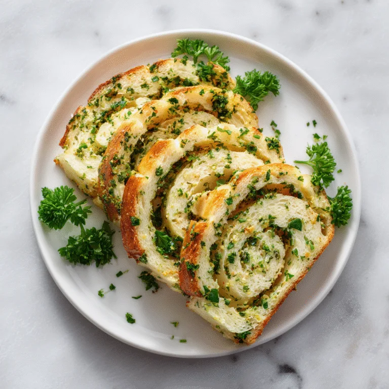 Swirled Garlic Herb and Cheese Bread