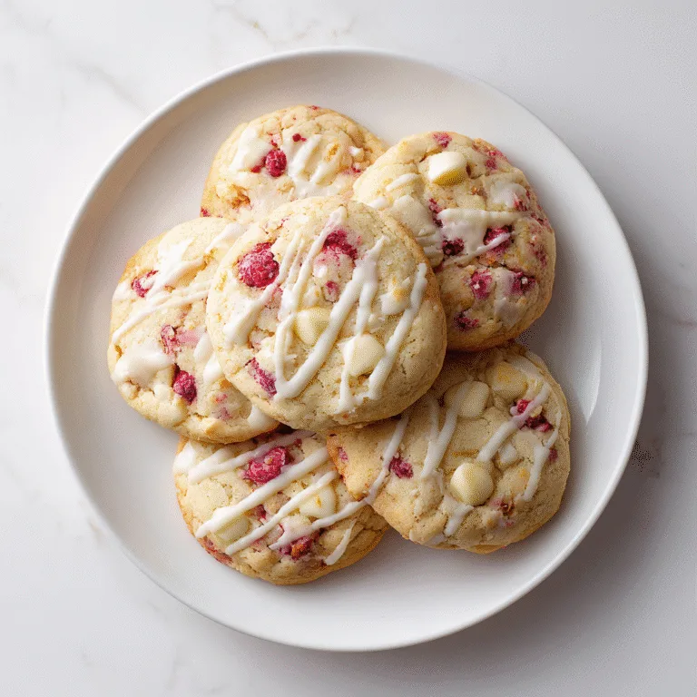 White Chocolate Lemon Raspberry Cookies: Bright, Soft, and Bakery-Style