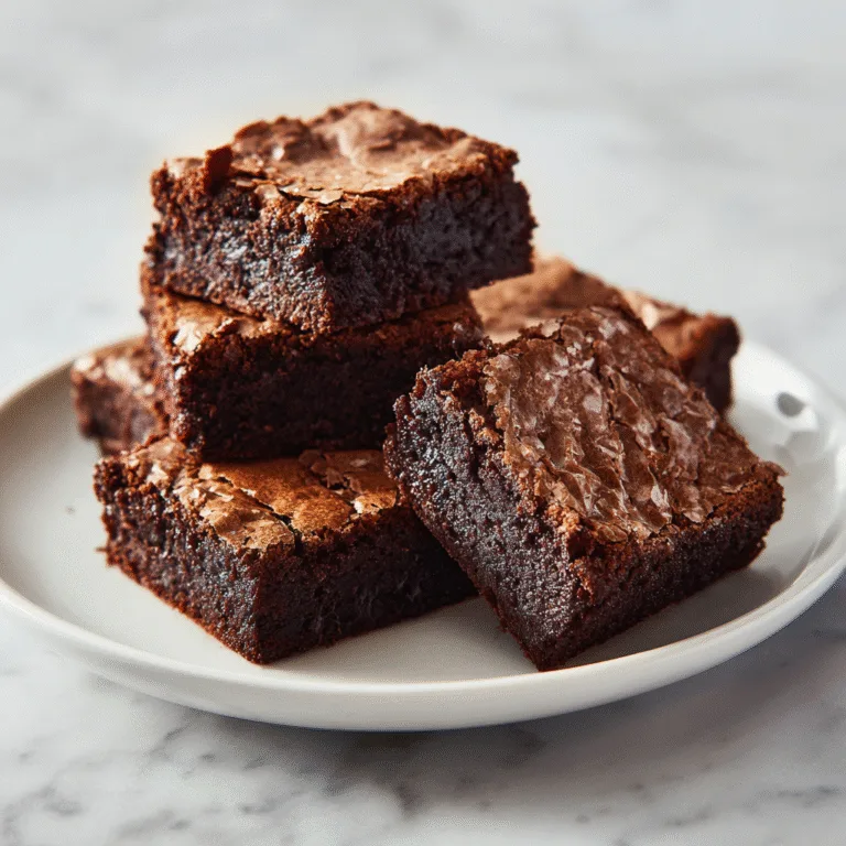 Easy Homemade Brownies – Rich, Fudgy, and Made from Scratch