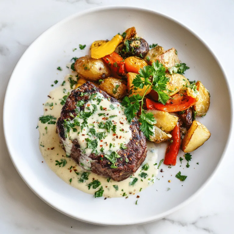 Juicy Steak with Creamy Garlic Sauce (Restaurant-Quality at Home)