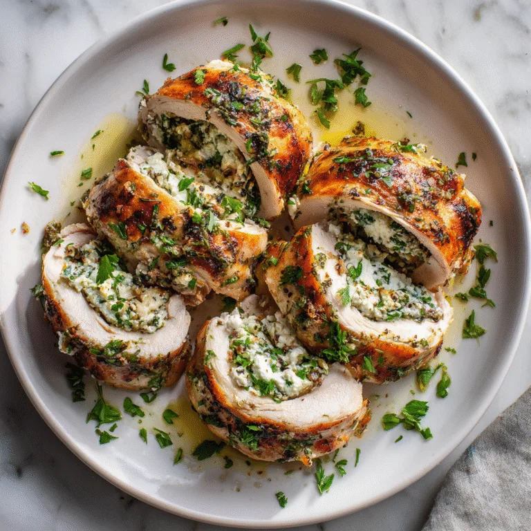Herbed Ricotta Stuffed Chicken Rolls: Creamy, Flavorful, and Elegant