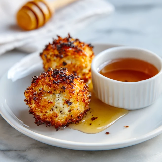 Crispy Goat Cheese Poppers with Honey