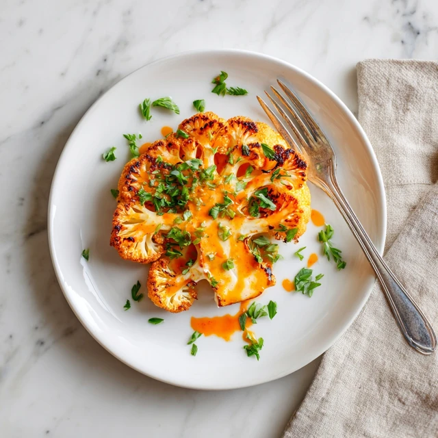 Buffalo Cauliflower Steak Recipe – Air Fryer Baked for Healthy Spicy Goodness