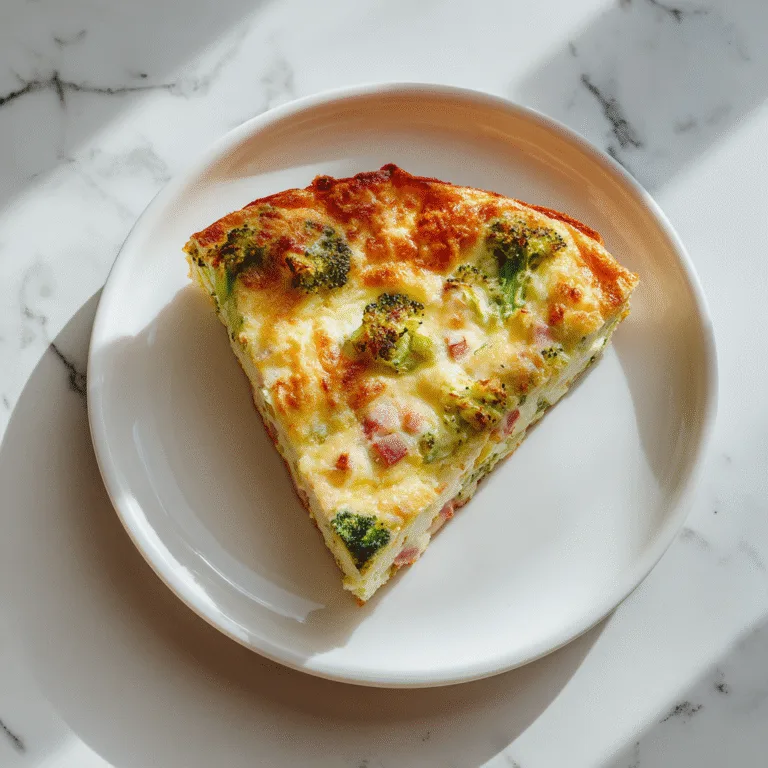 Crustless Quiche with Ham, Broccoli & Cheese – Low Carb & Protein-Packed