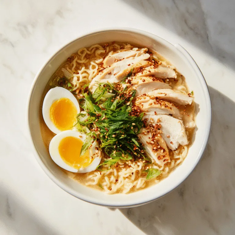 Creamy Garlic Chicken Ramen Recipe