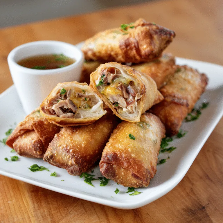 Flavorful Pulled Pork Egg Rolls