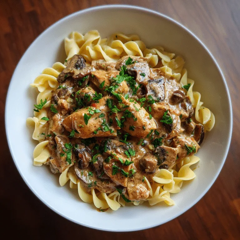 Chicken Mushroom Stroganoff