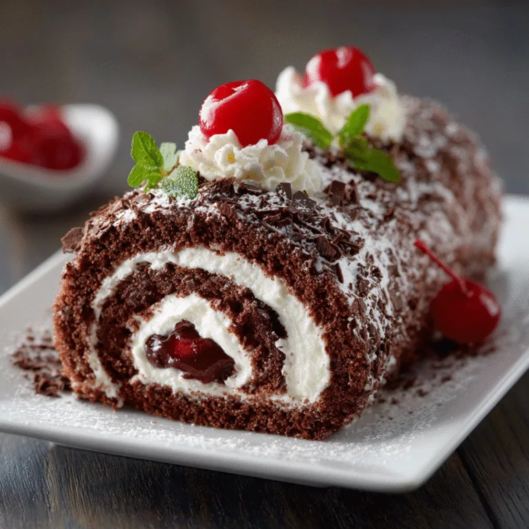 Perfect Black Forest Cake Roll: Homemade Delight Recipe