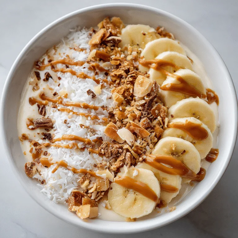 Salted Caramel Banana Yogurt Bowl