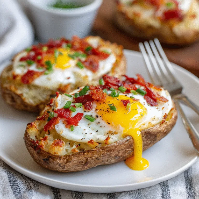 Twice Baked Loaded Breakfast Potatoes