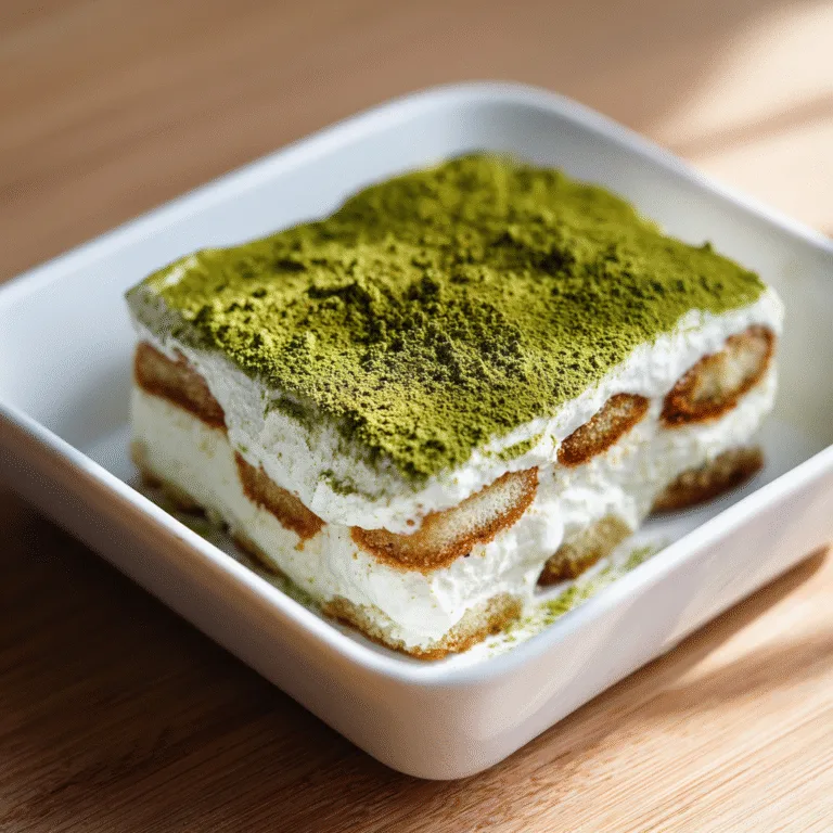 No Bake Matcha Tiramisu Recipe – Easy Green Tea Dessert