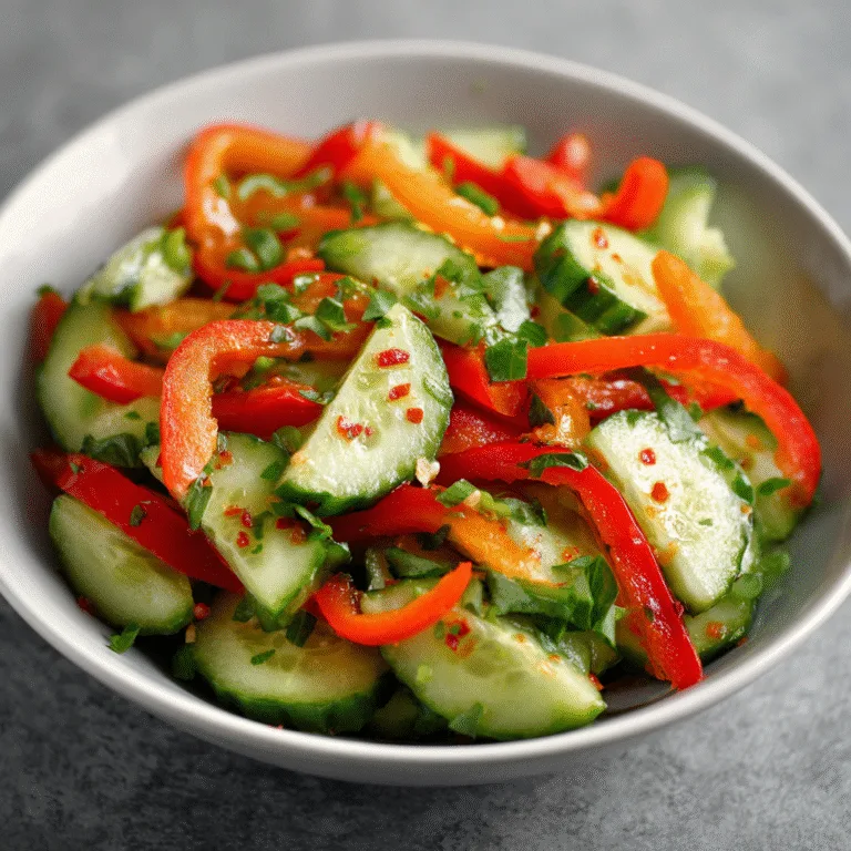 Crisp Cucumber & Sweet Pepper Salad: A Refreshing Delight in Every Bite